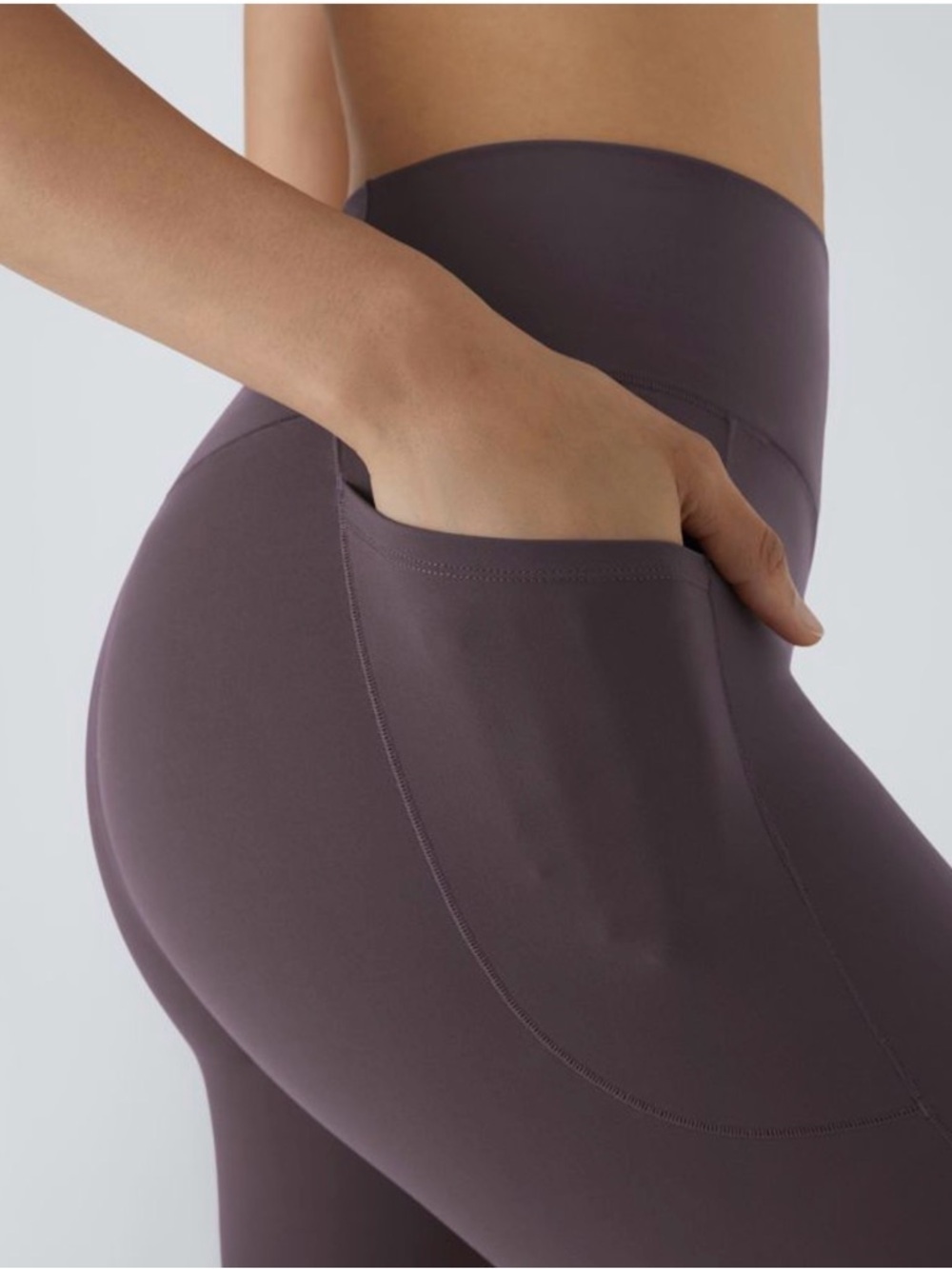 Halara High-Waist Pocket Leggings in Deep Plum Patitoff 2.0 Size S Full Length - Picture 5 of 12